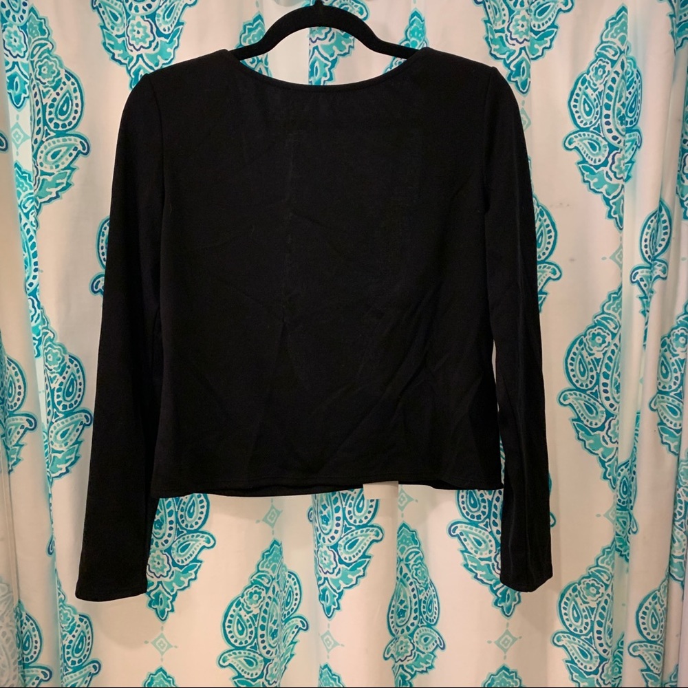NWT H&M Long Sleeve Open Back Crop Top